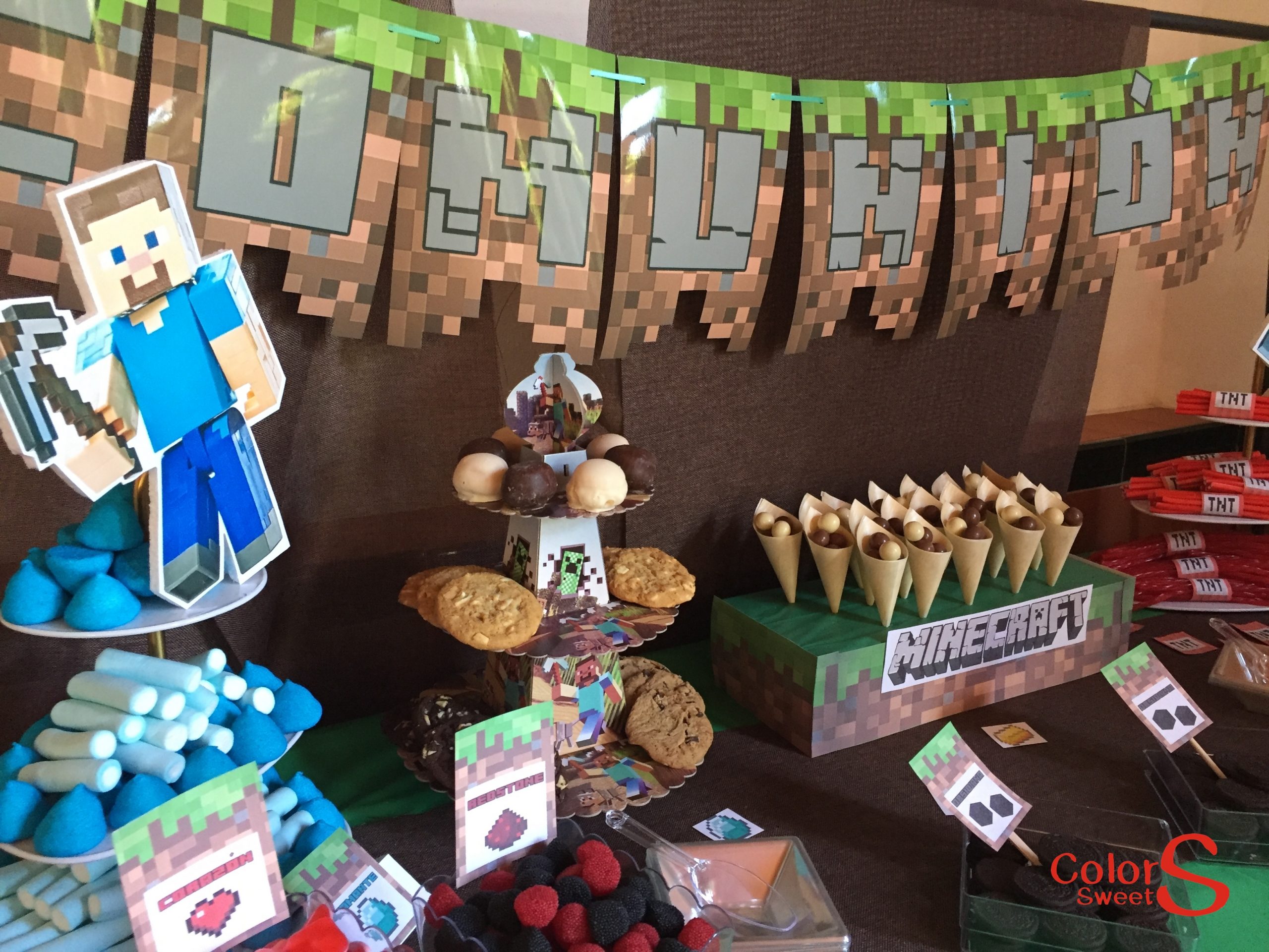 Total 82+ images mesa cumpleaños minecraft Viaterra.mx