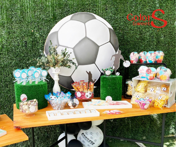 Mesa temática: Fútbol Mesas comunión Sevilla