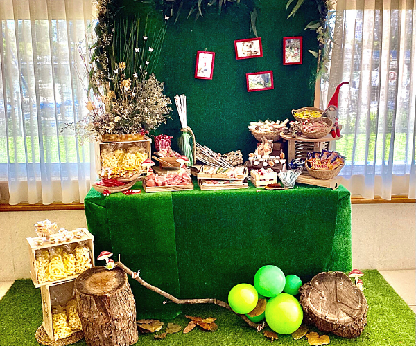 Mesa temática: El bosque Mesas comunión Sevilla