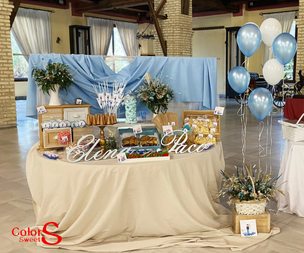 Mesa dulce para dos hermanos Mesas comunión Sevilla