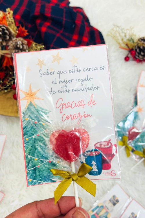 Tarjeta de agradecimiento Navidad_Colors Sweets