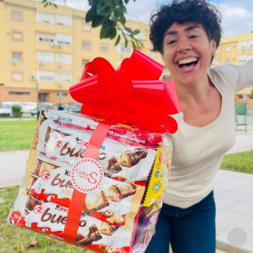 Regalo con chocolate navideño