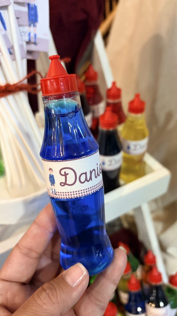 Botellitas de caramelo líquido personalizada