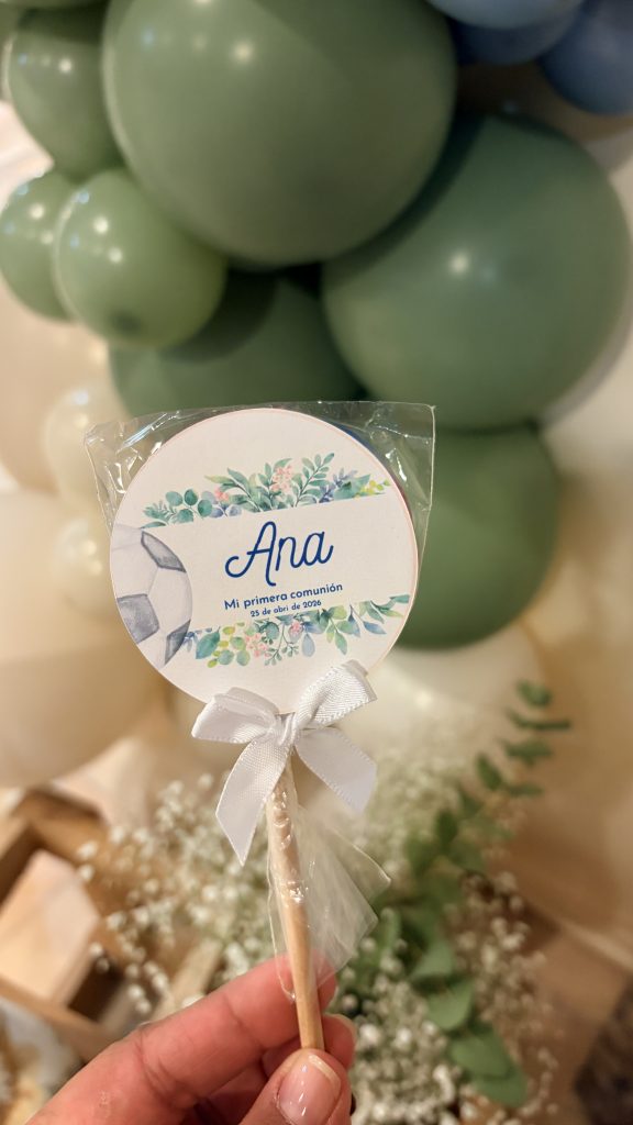 Piruleta de caramelo artesano personalizada