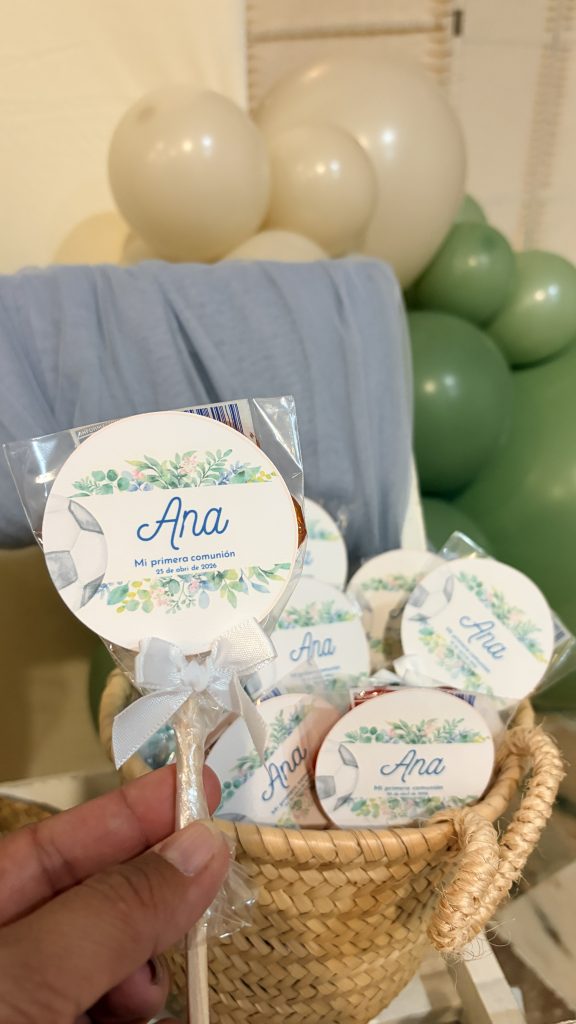 Piruleta de caramelo artesano personalizada