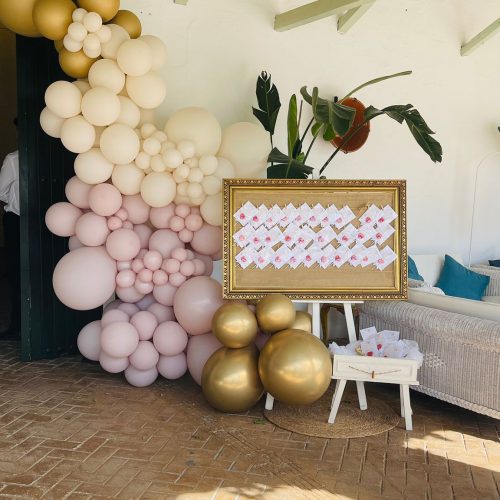 Guirnalda de globos orgánica.
