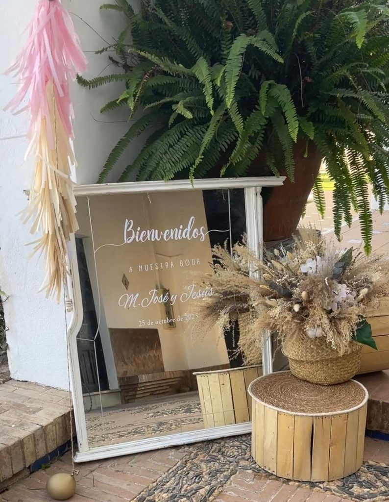 Rincón de bienvenida exterior